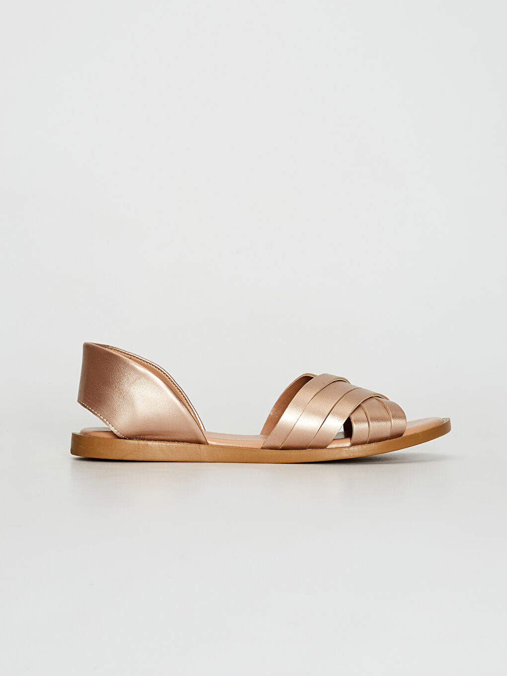 Sarı Kadın Çapraz Bant Sandalet-1