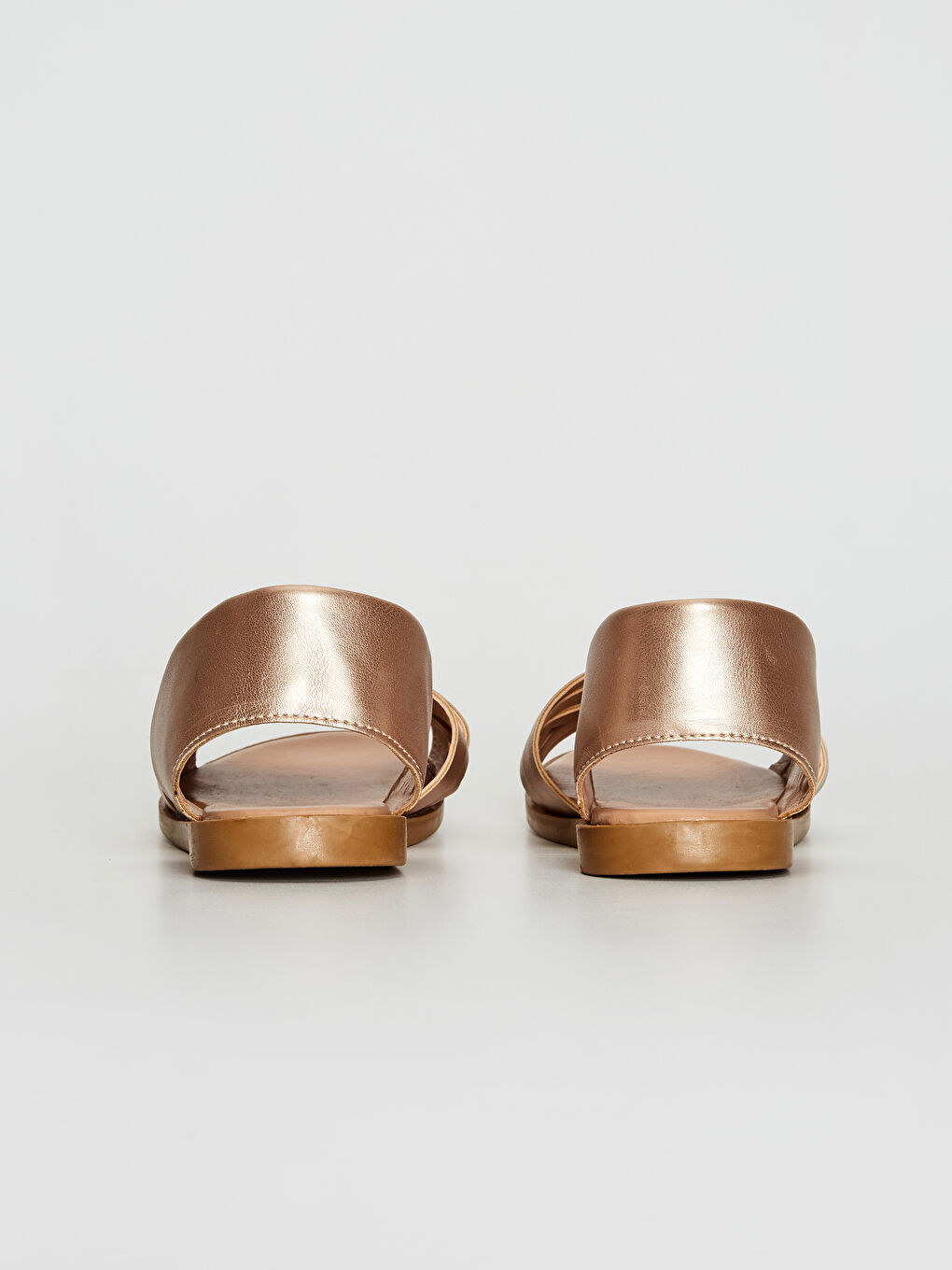 Sarı Kadın Çapraz Bant Sandalet-3