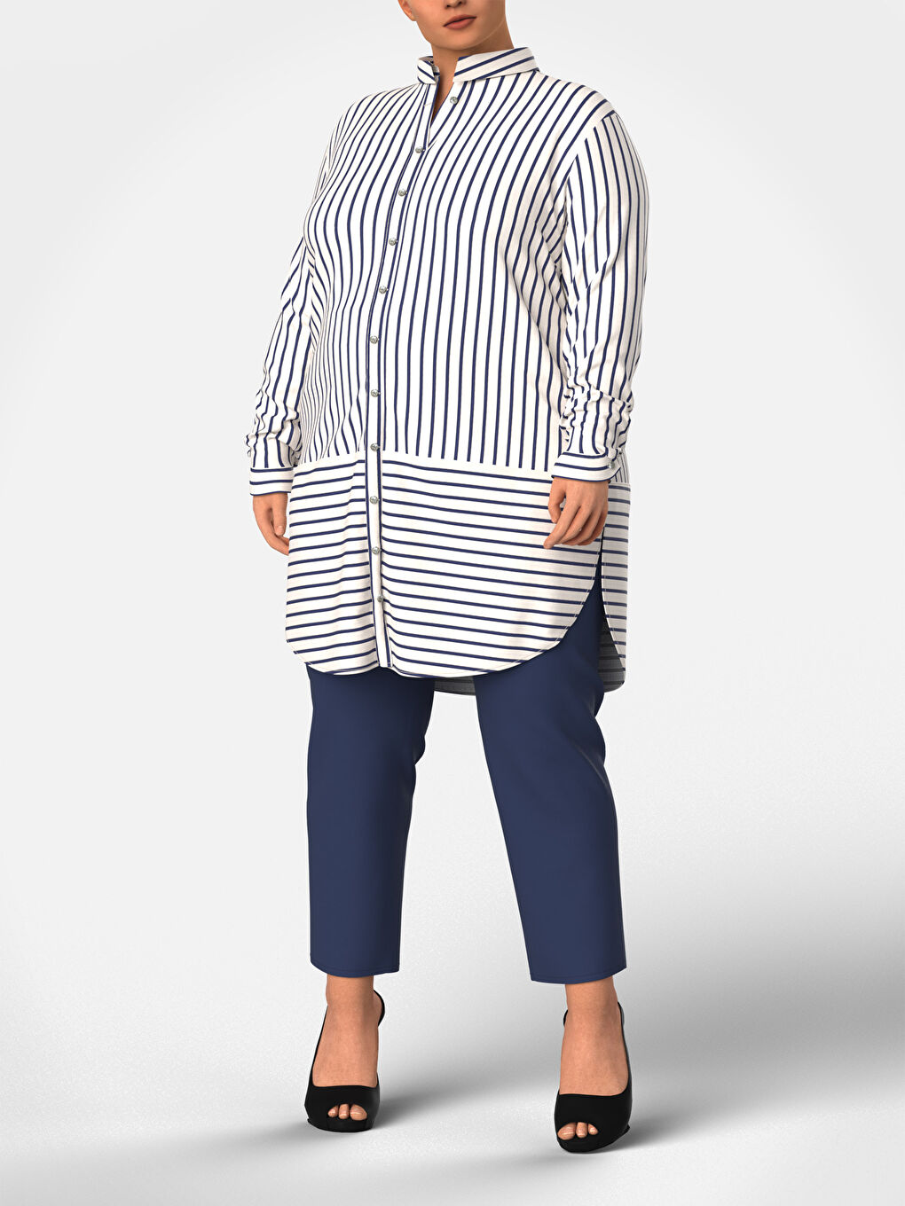 Long Sleeve Crinkled Women's Tunic-6