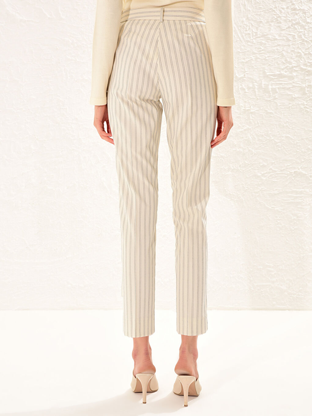 Bej Dar Fit Kadın Pantolon-3