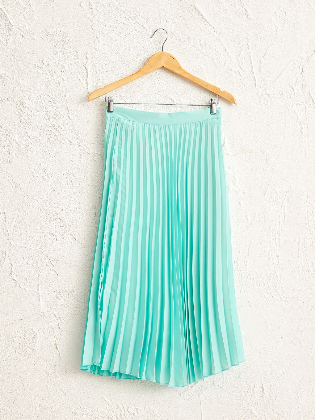 Standard Fit Gabardine Women's Pleated Skirt-1