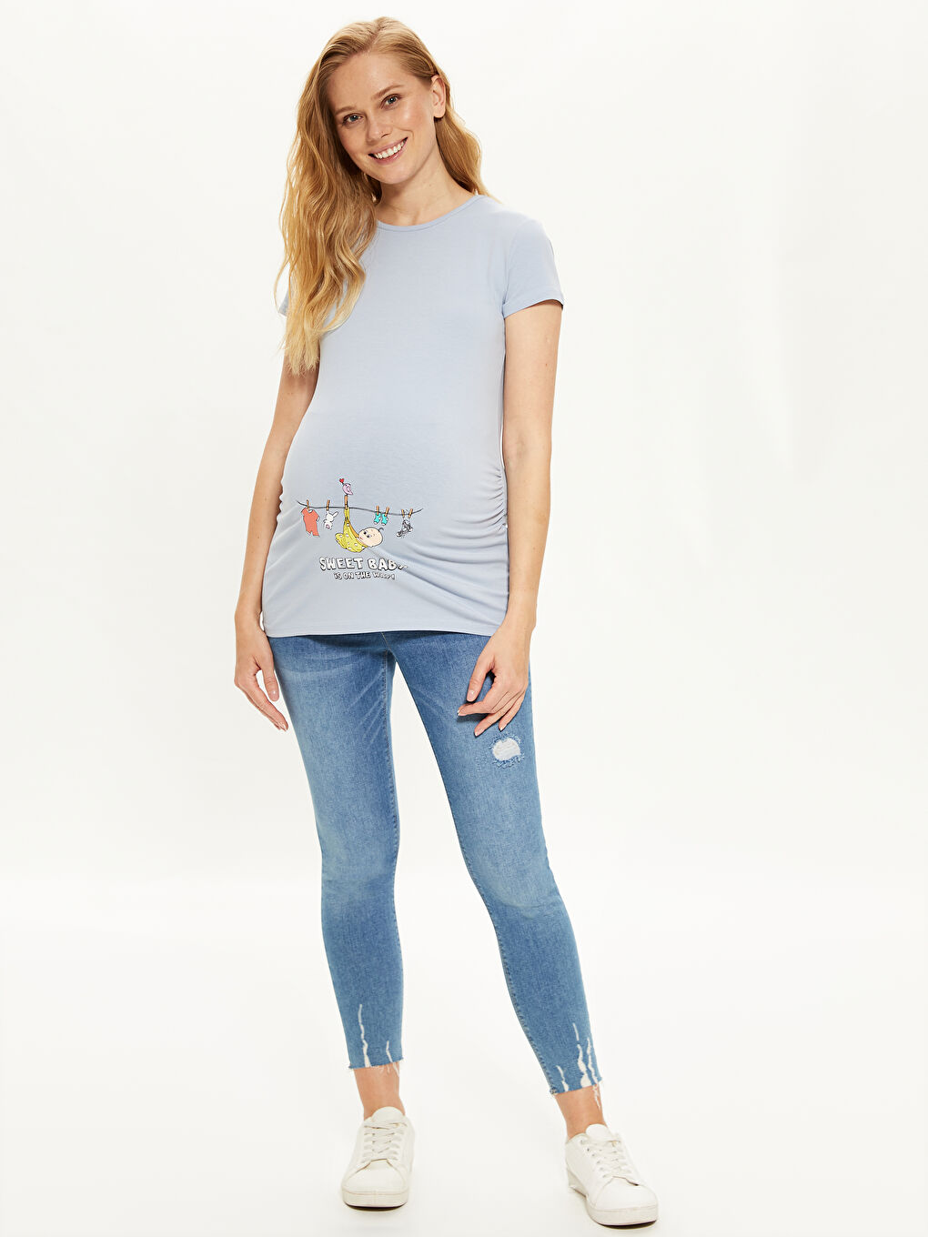 Printed Cotton Maternity T-Shirt-2