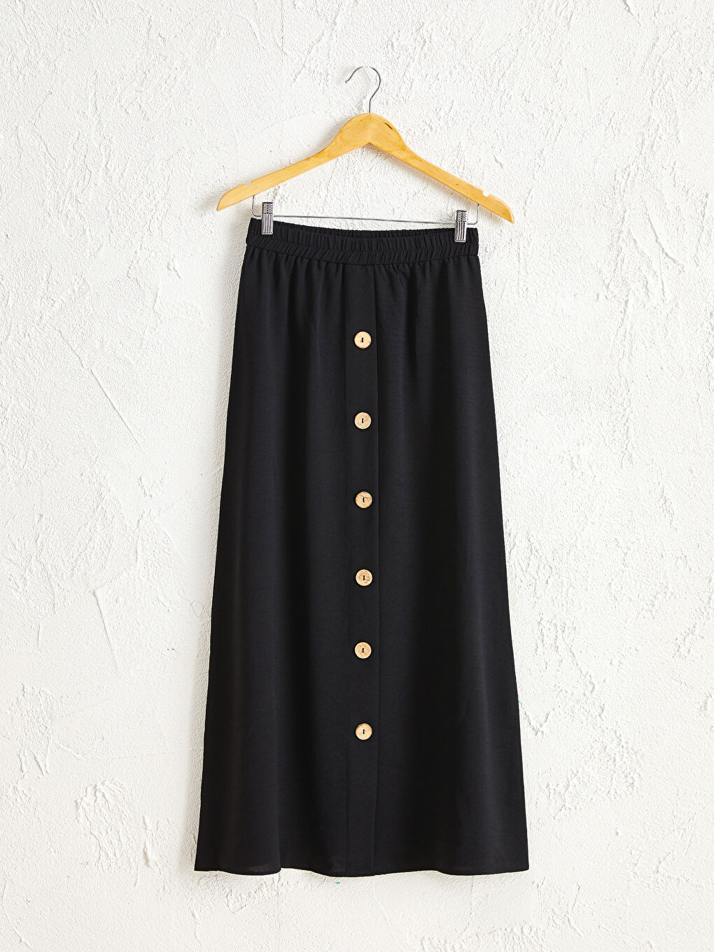 Elastic Waist Maxi Skirt