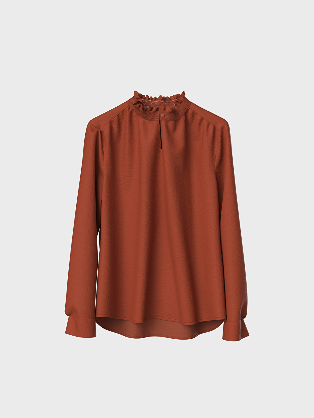 Standard Fit Long Sleeve Crepe Women's Blouse