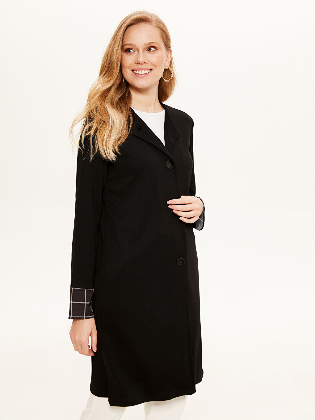 Crew Neck Long Sleeve Women's Cardigan