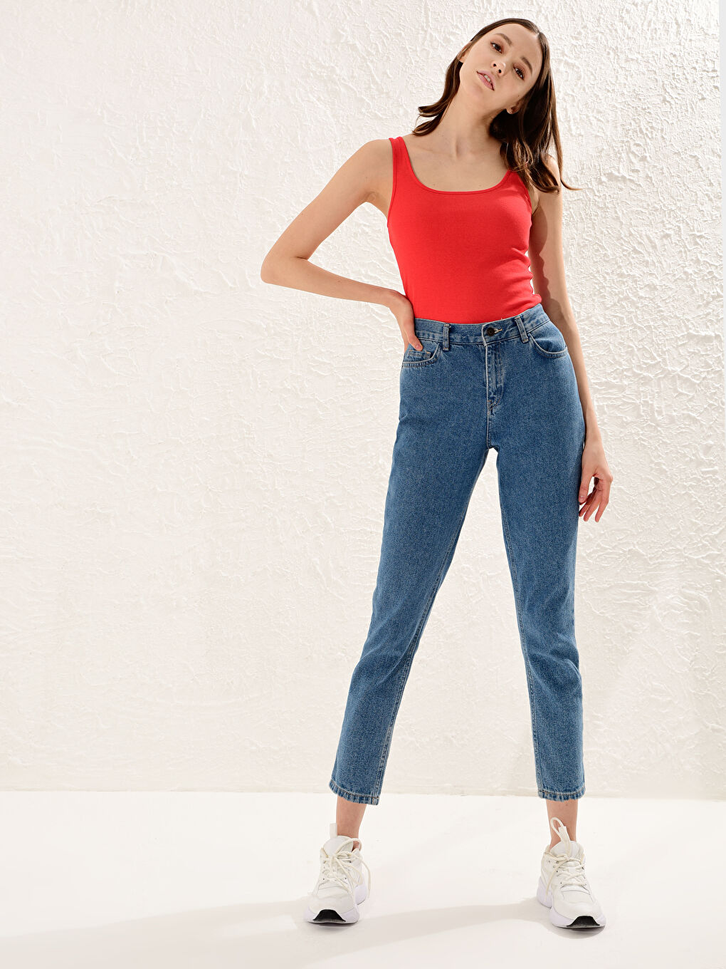 Plain Crew Neck Tank Top-3