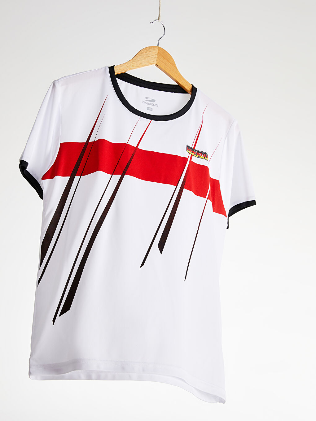 Beyaz Bisiklet Yaka Kısa Kollu UEFA EURO 2020 Almanya Baskılı Aktif Spor Erkek Taraftar Tişört