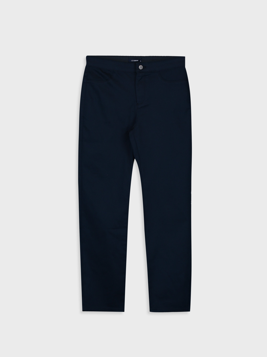 Lacivert Standart Fit Gabardin Kadın Pantolon-1