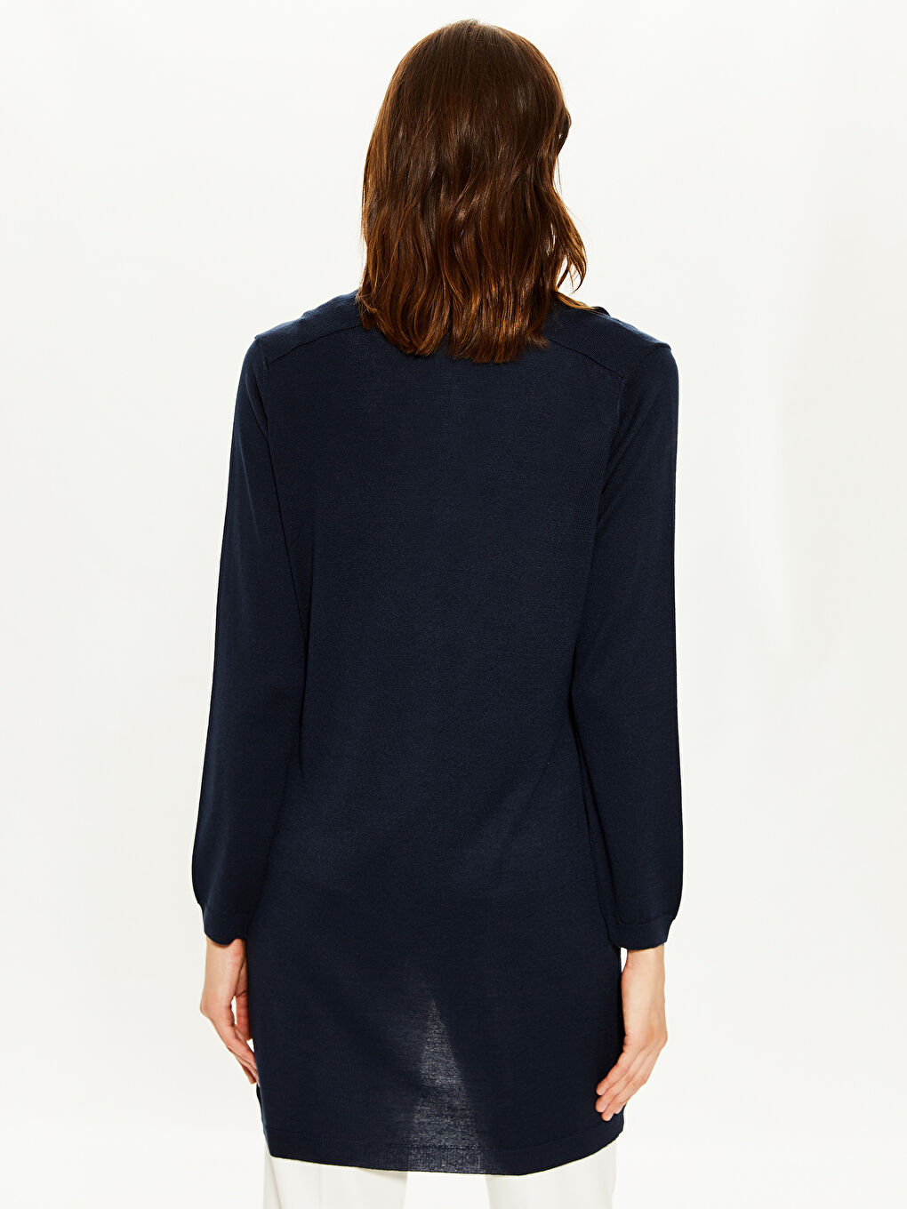 كارديجان كم طويل مستقيم رفيع للسيدات-2