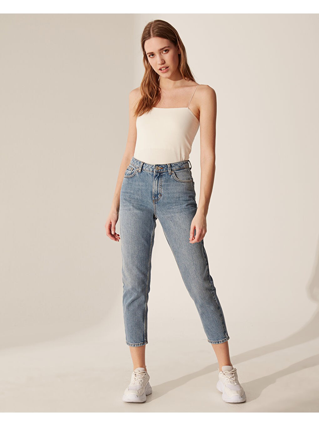 İndigo Mom Fit Kadın Jean