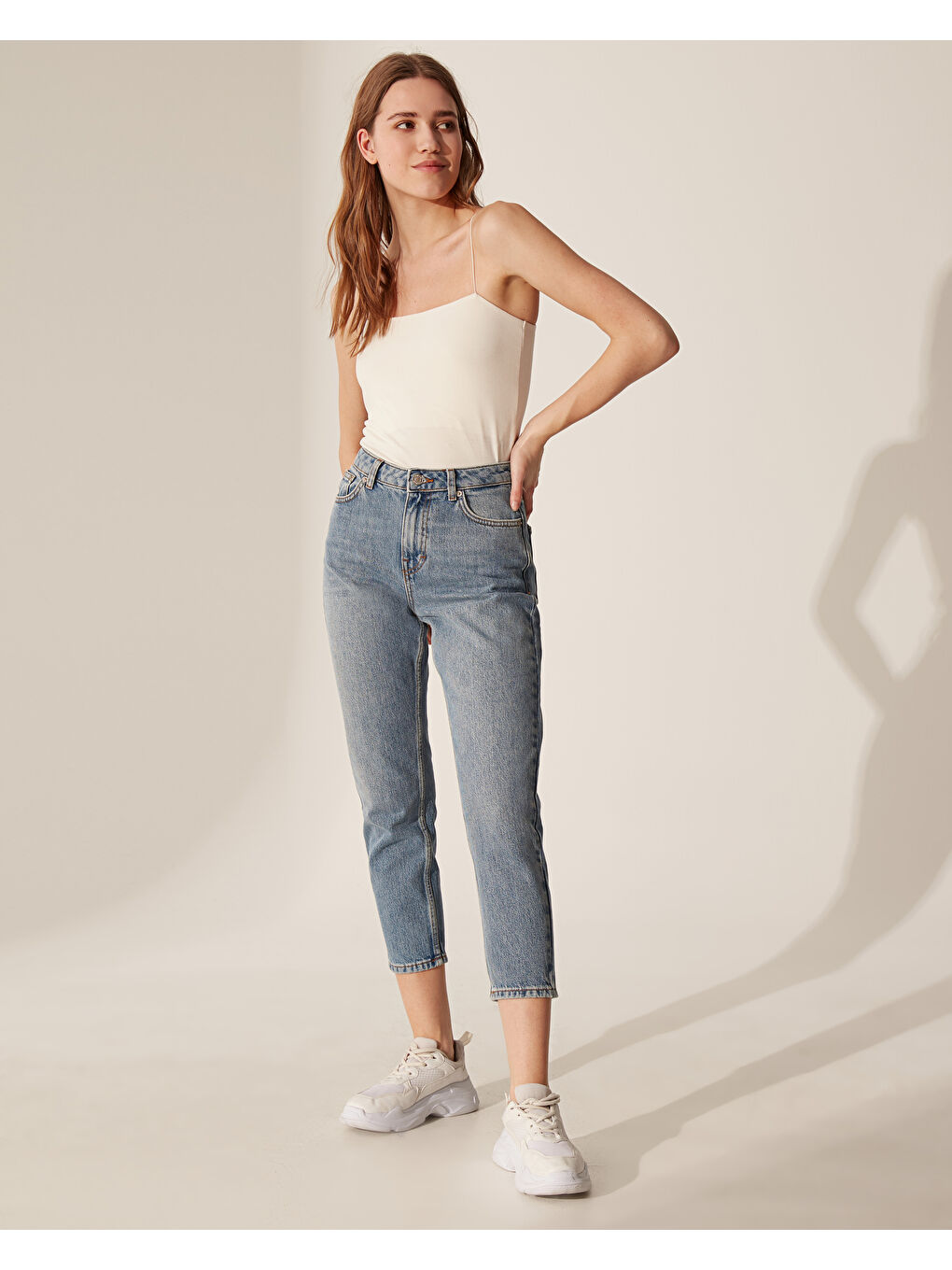 İndigo Mom Fit Kadın Jean-1
