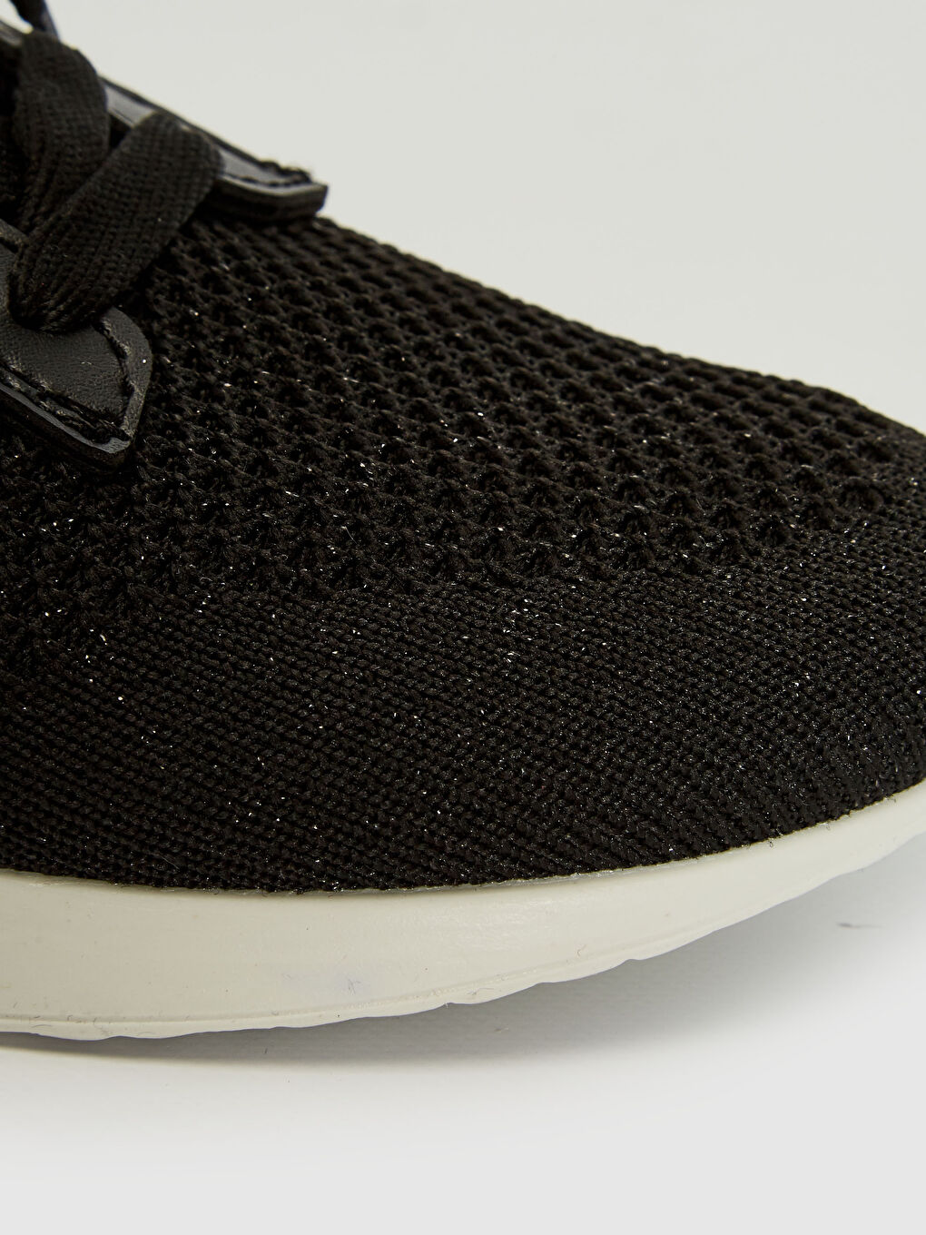 Siyah Kadın Triko Günlük Spor Ayakkabı-5