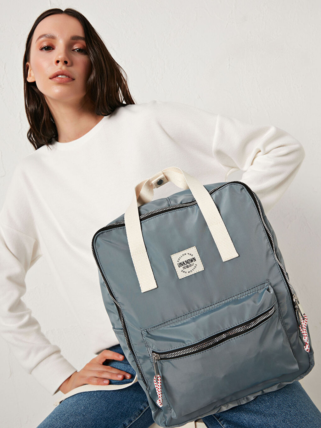LCW ACCESSORIES Slogan Printed Backpack -0SR318Z8-CUZ
