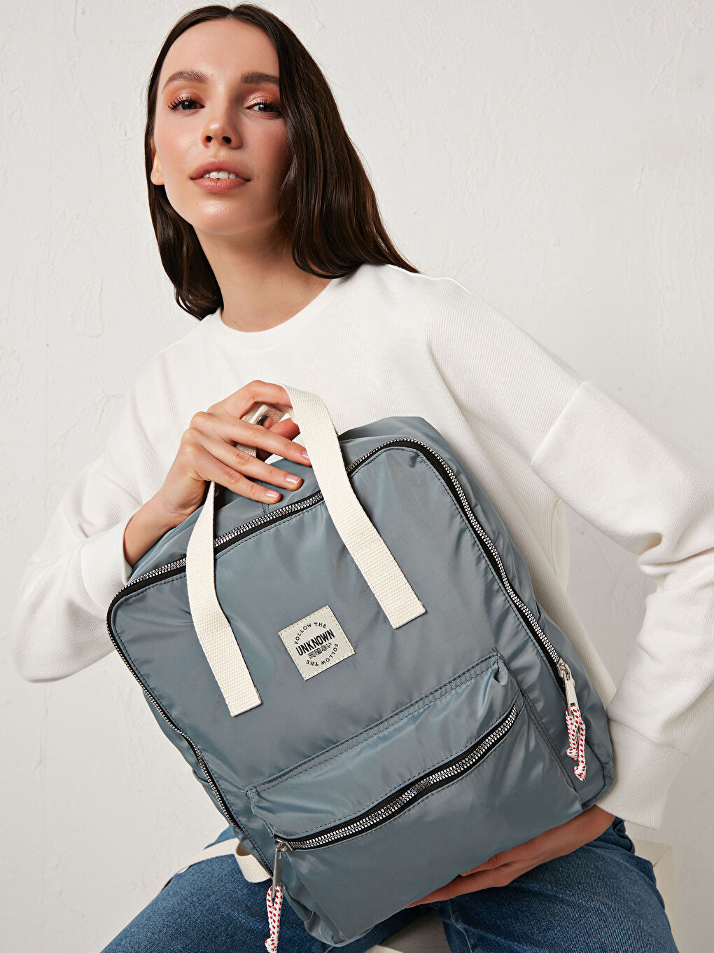LCW ACCESSORIES Slogan Printed Backpack -0SR318Z8-CUZ