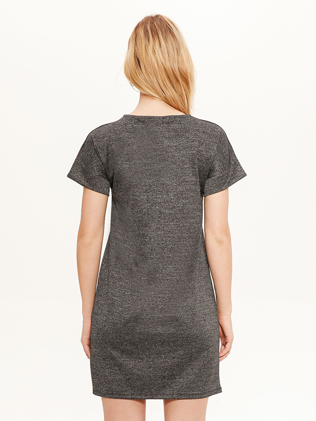 Robe en Coton Peigné à Manches Courtes pour Femmes-2