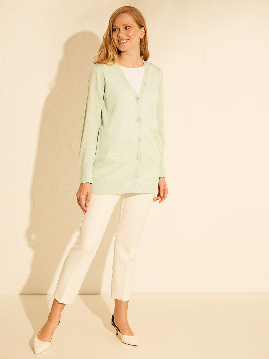 Woman TURQUOISE Cardigan-1