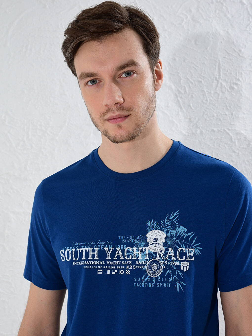 Футболка з круглим вирізом горловини, з принтом, з чесаної бавовни-2