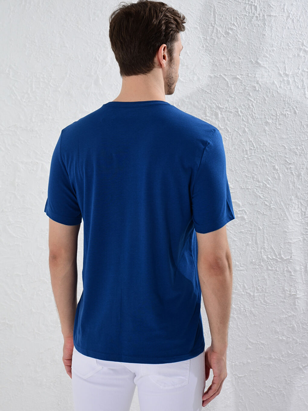 Футболка з круглим вирізом горловини, з принтом, з чесаної бавовни-3