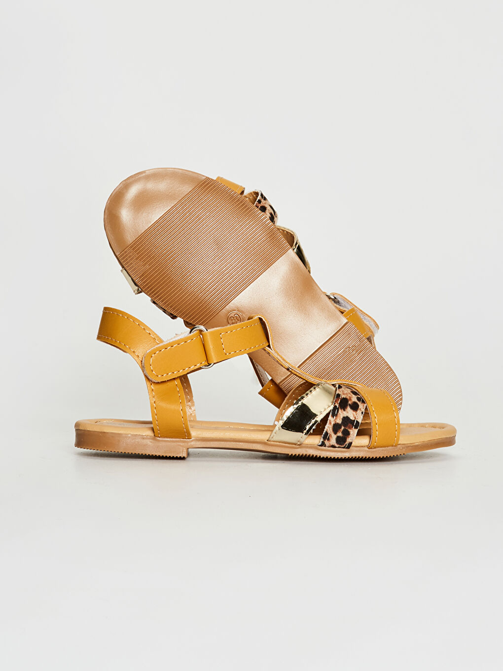 Bej Kız Çocuk T Bant Şık Sandalet-2