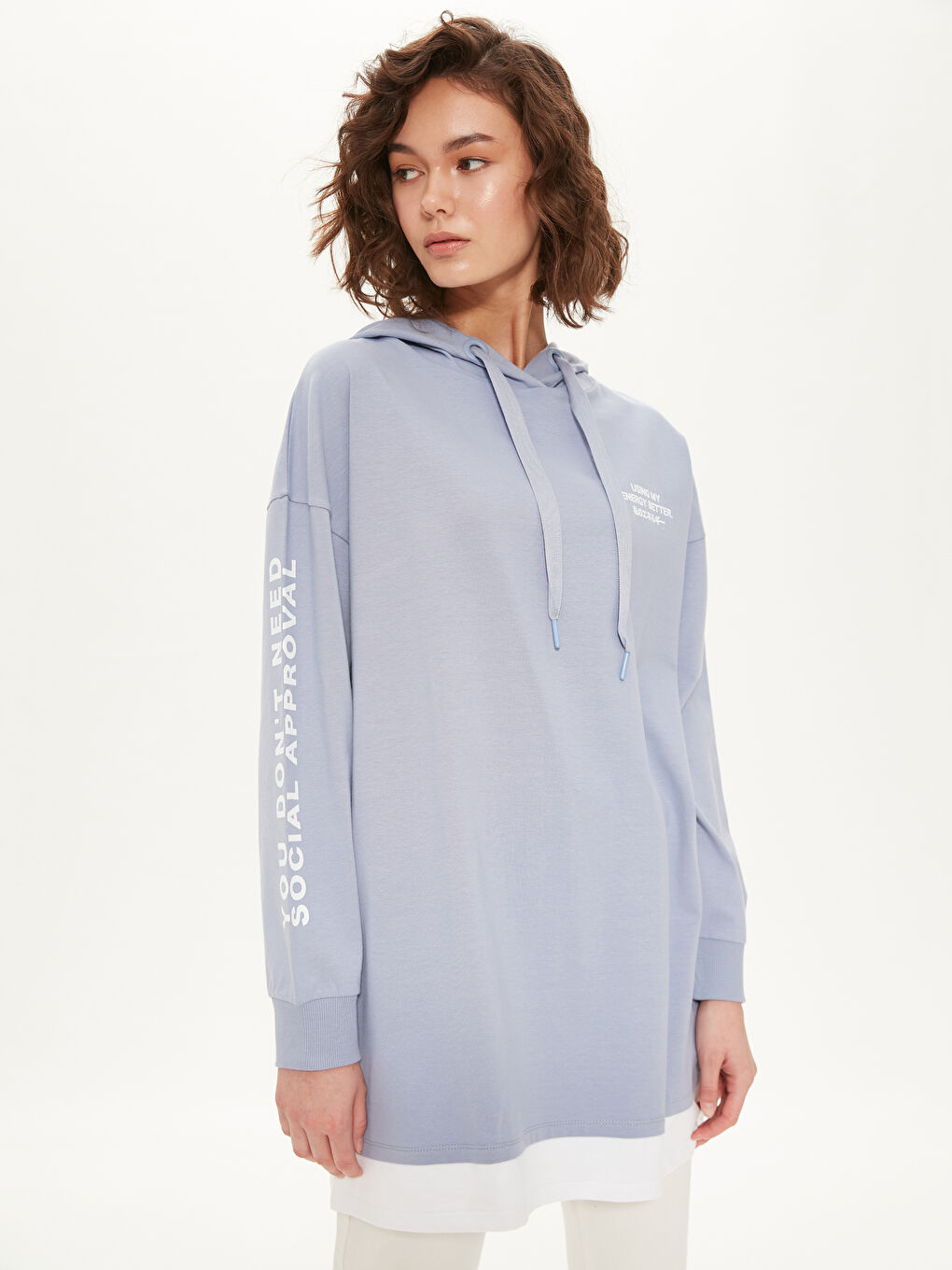 Slogan Printed Hoodie