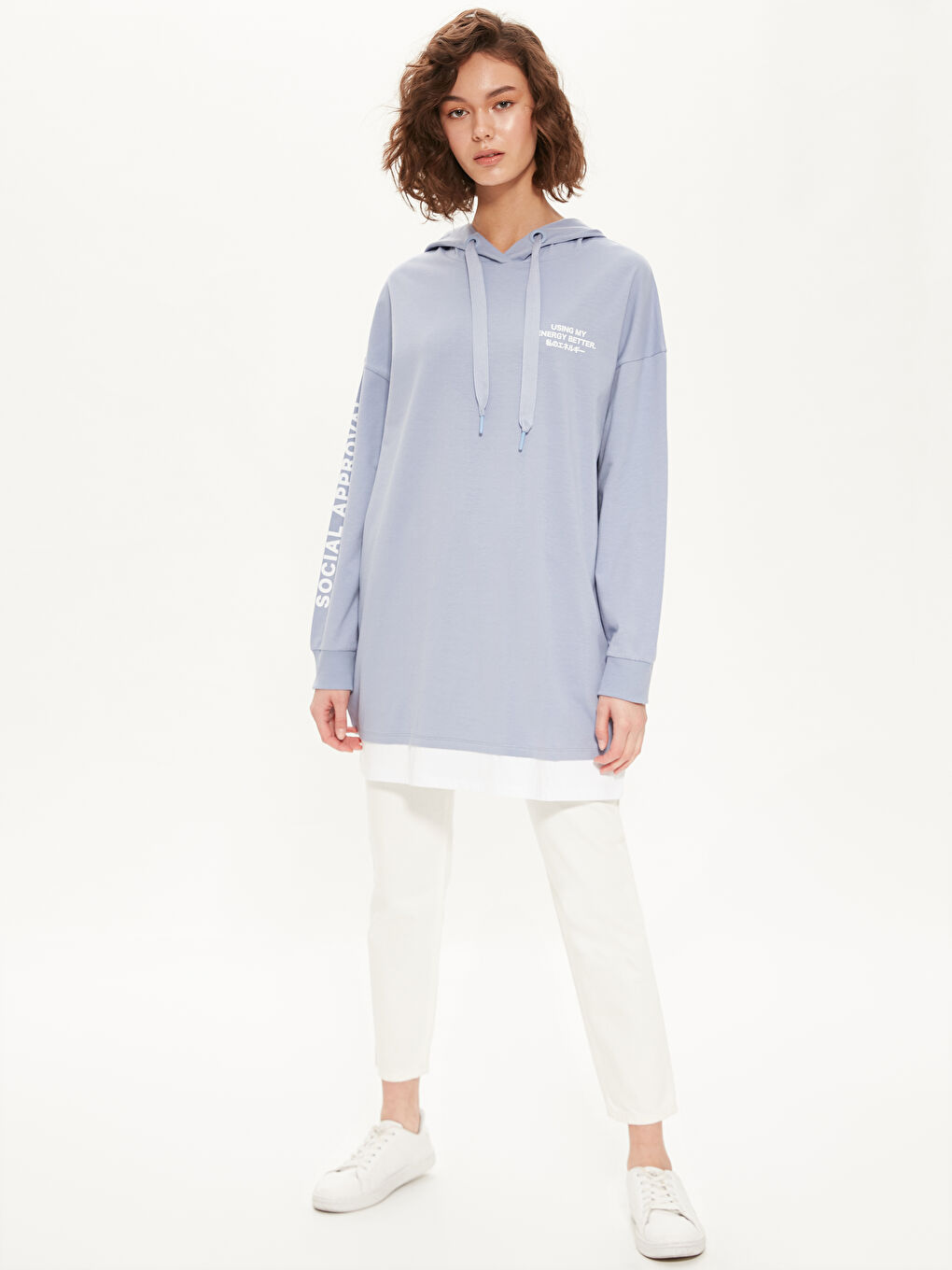 Slogan Printed Hoodie-2