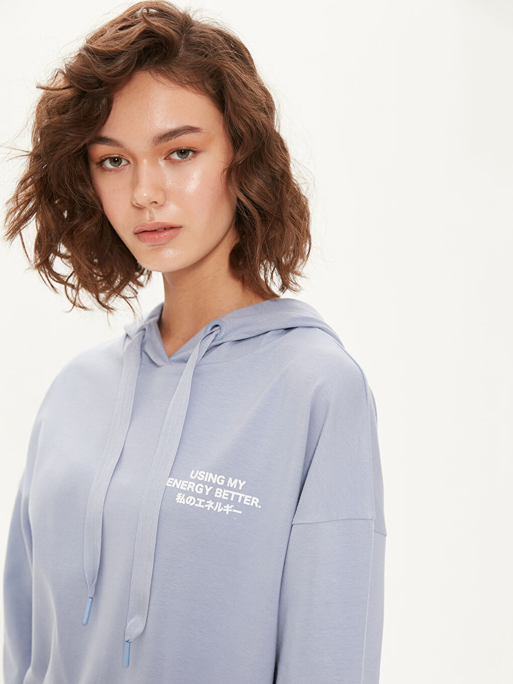 Slogan Printed Hoodie-1