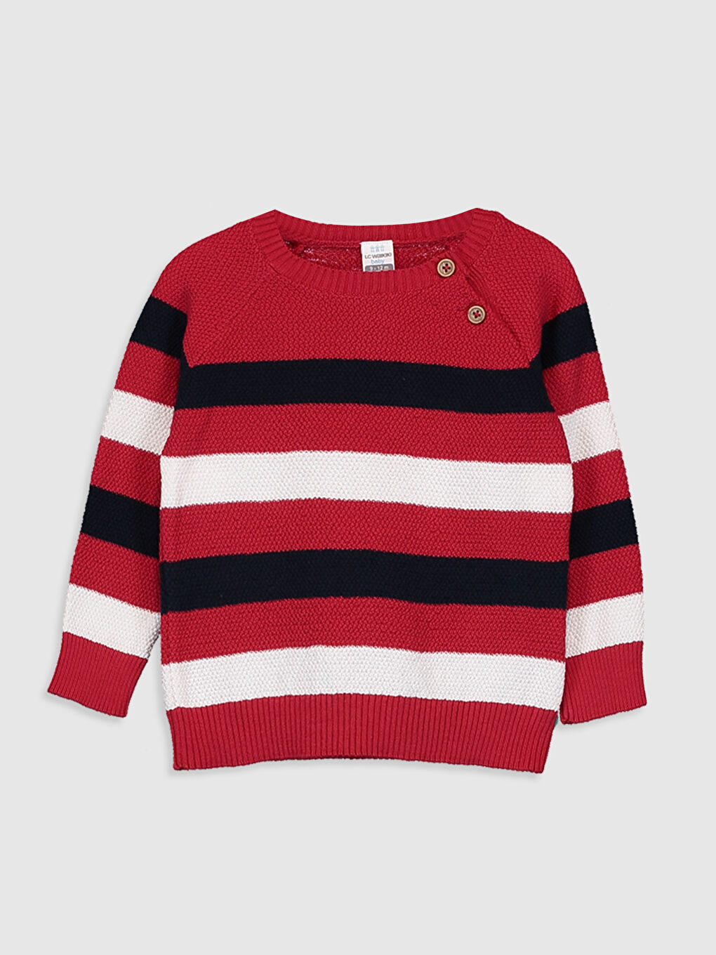 Kırmızı Erkek Bebek Triko Kazak