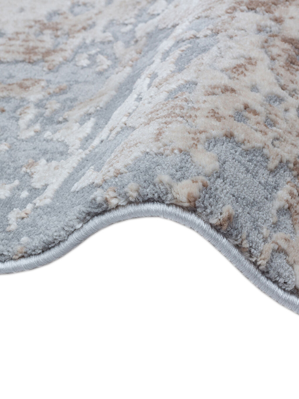 Ekru Desenli Dekoratif Halı-1