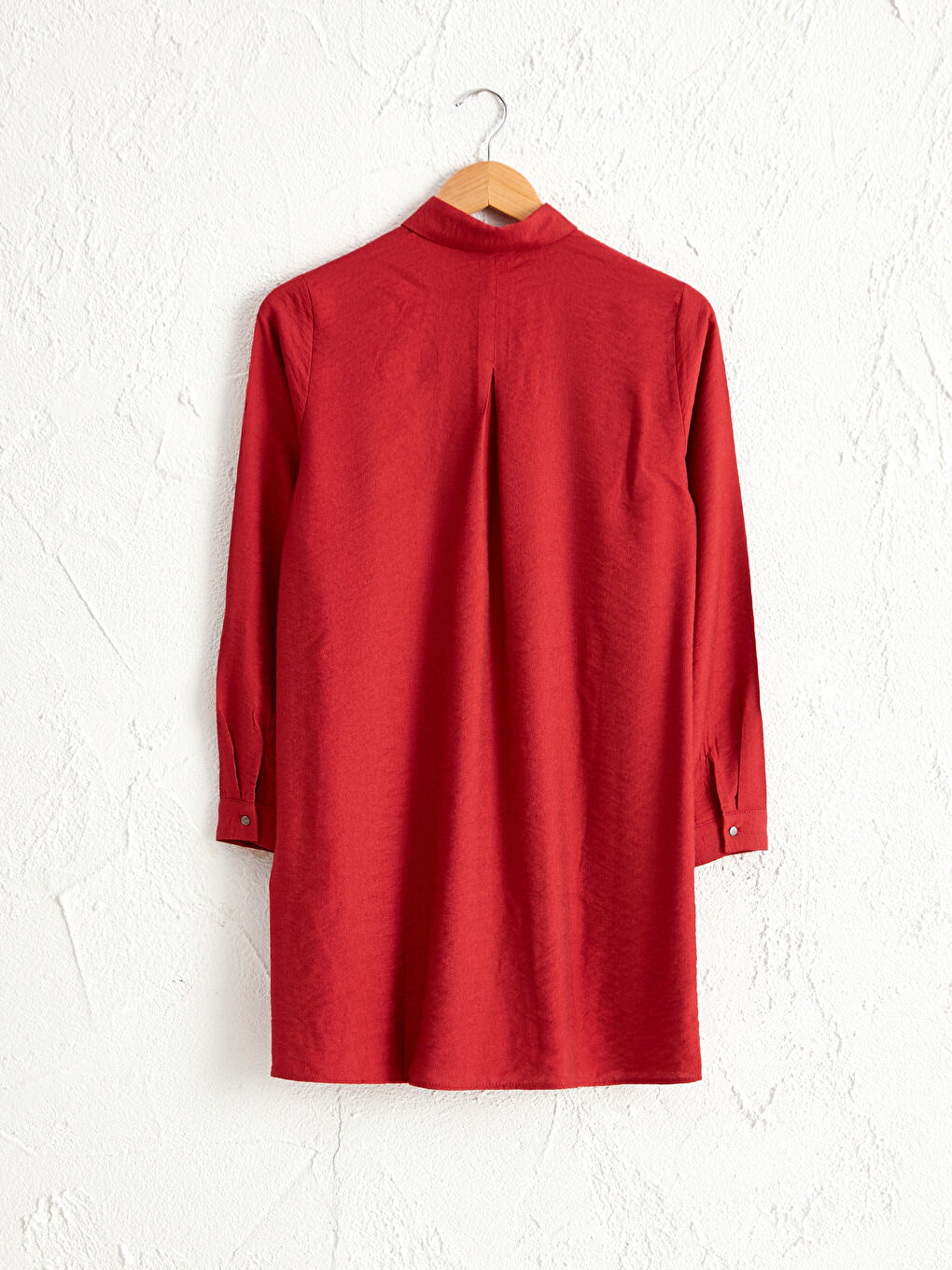 Туника свободного кроя с застежкой на пуговицы из текстурированной ткани-1