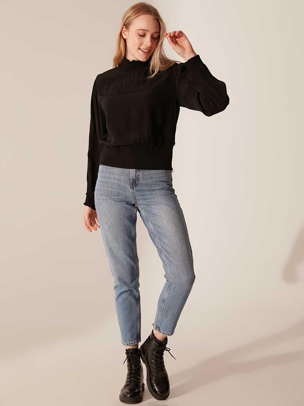 Long Sleeve Women's Blouse-3