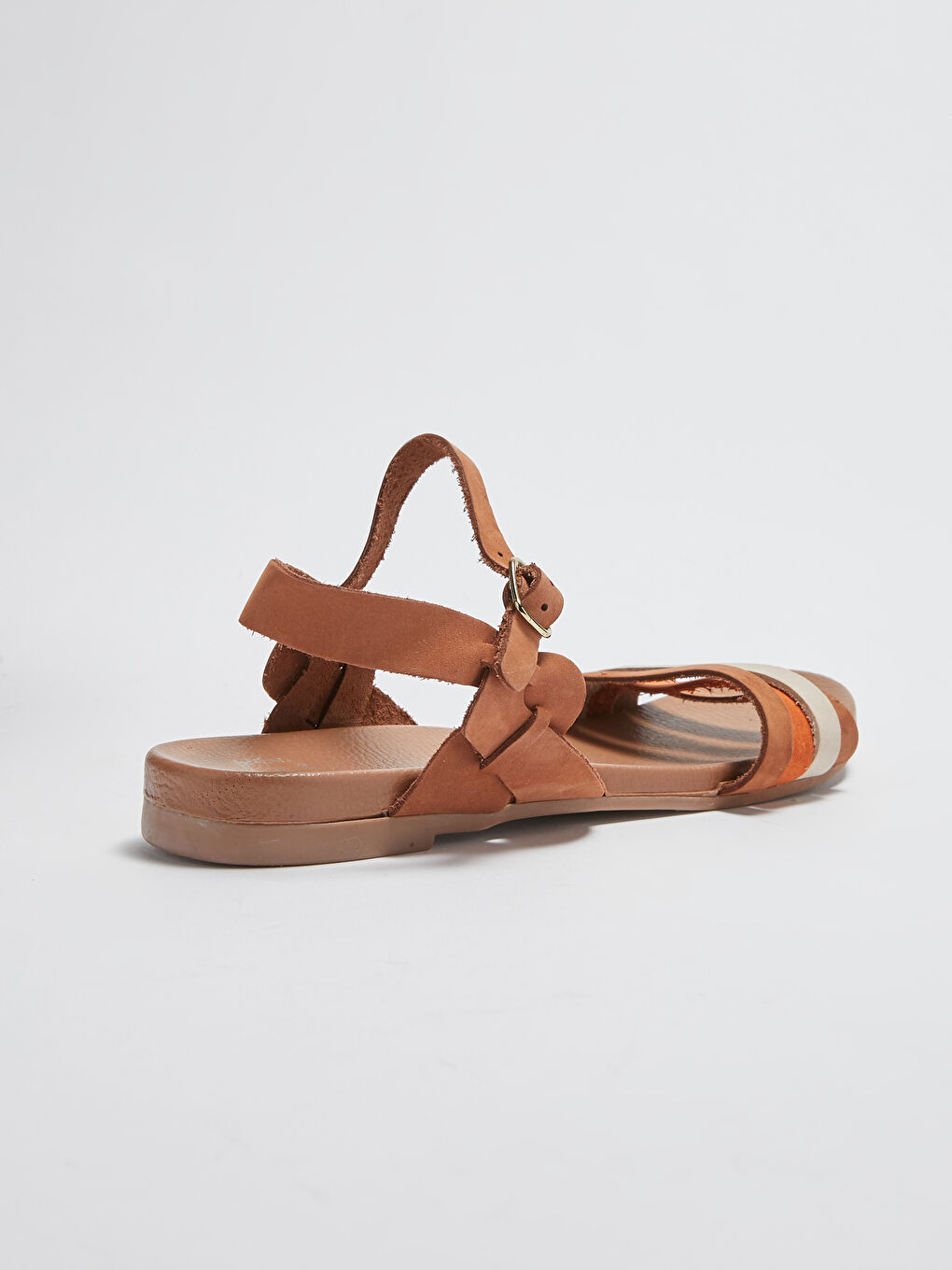 Әйелдерге арналған былғары жұқа баулы сандалдар-1