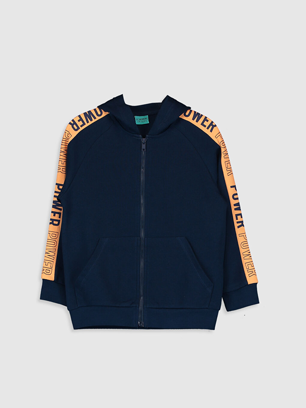 LCW Kids Lacivert Erkek Çocuk Fermuarlı Kapüşonlu Sweatshirt