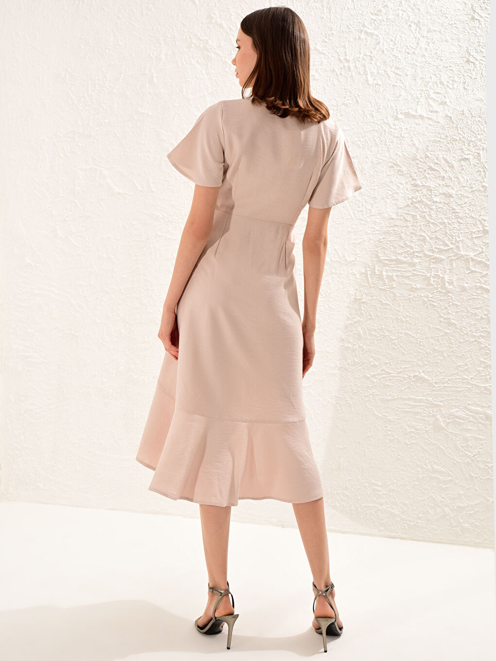 Двубортное асимметричное платье-2