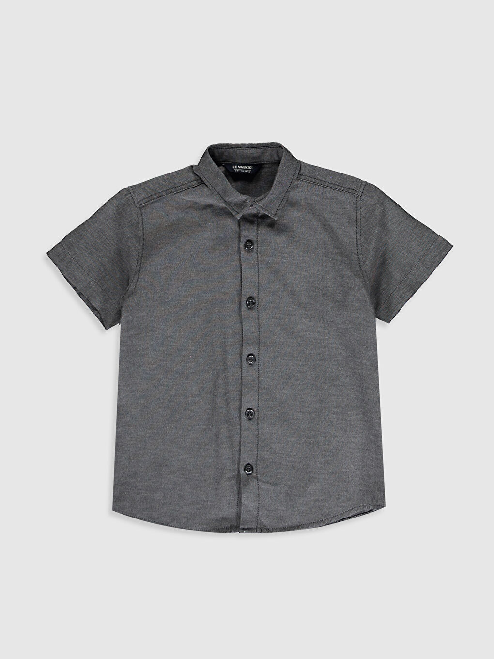 Kahverengi Erkek Çocuk Kısa Kollu Gömlek