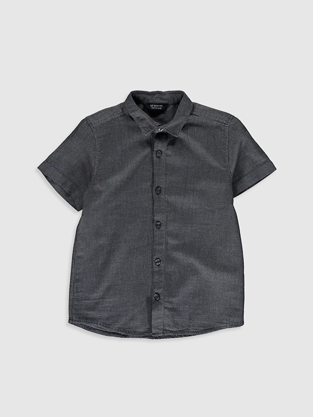 Lacivert Erkek Çocuk Kısa Kollu Gömlek