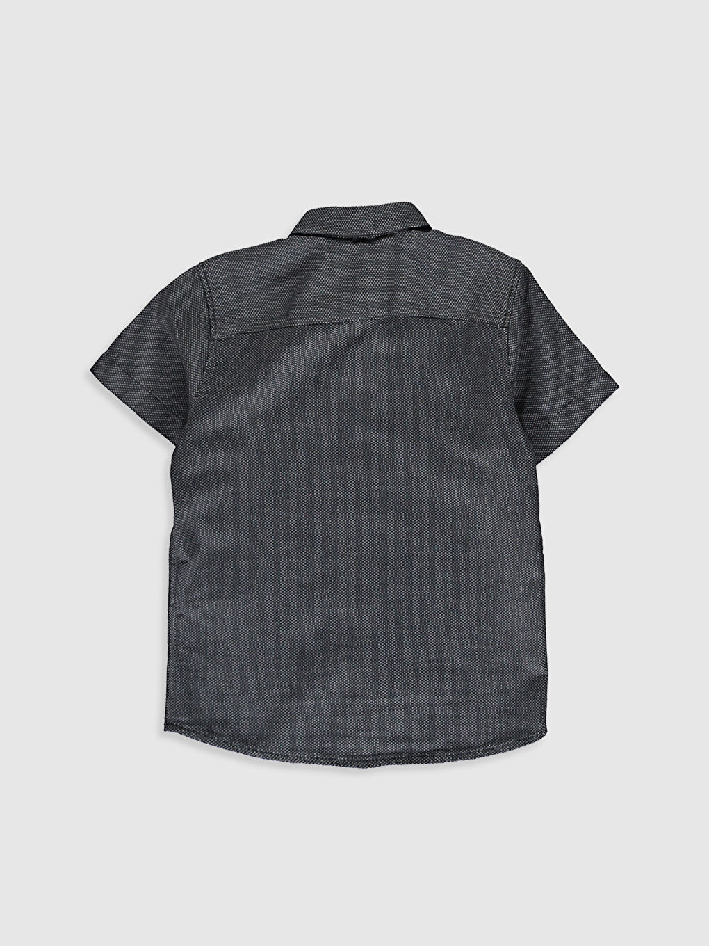 Lacivert Erkek Çocuk Kısa Kollu Gömlek-1