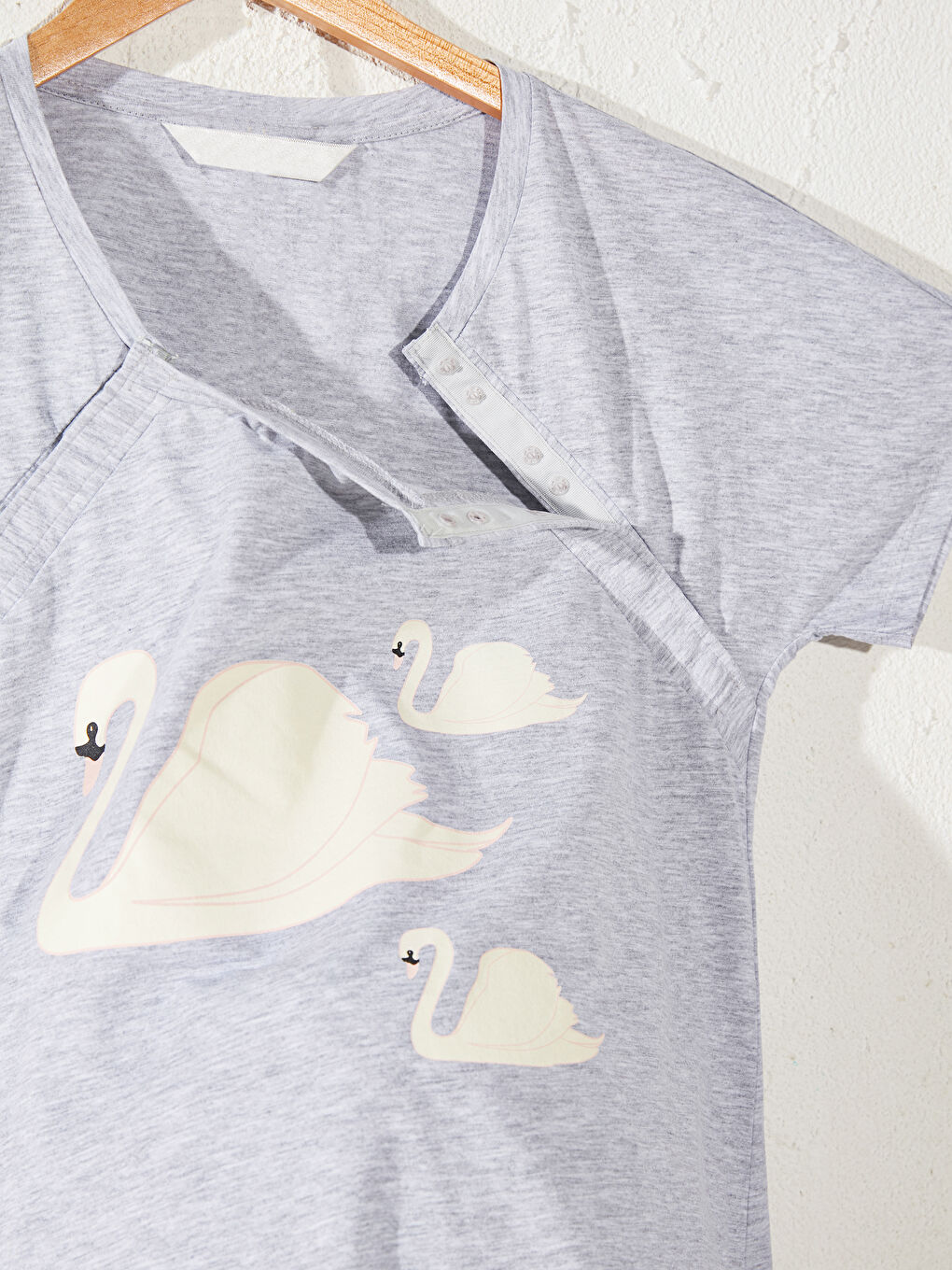 Pembe Standart Fit Kısa Kollu Penye Kadın Kapri-1