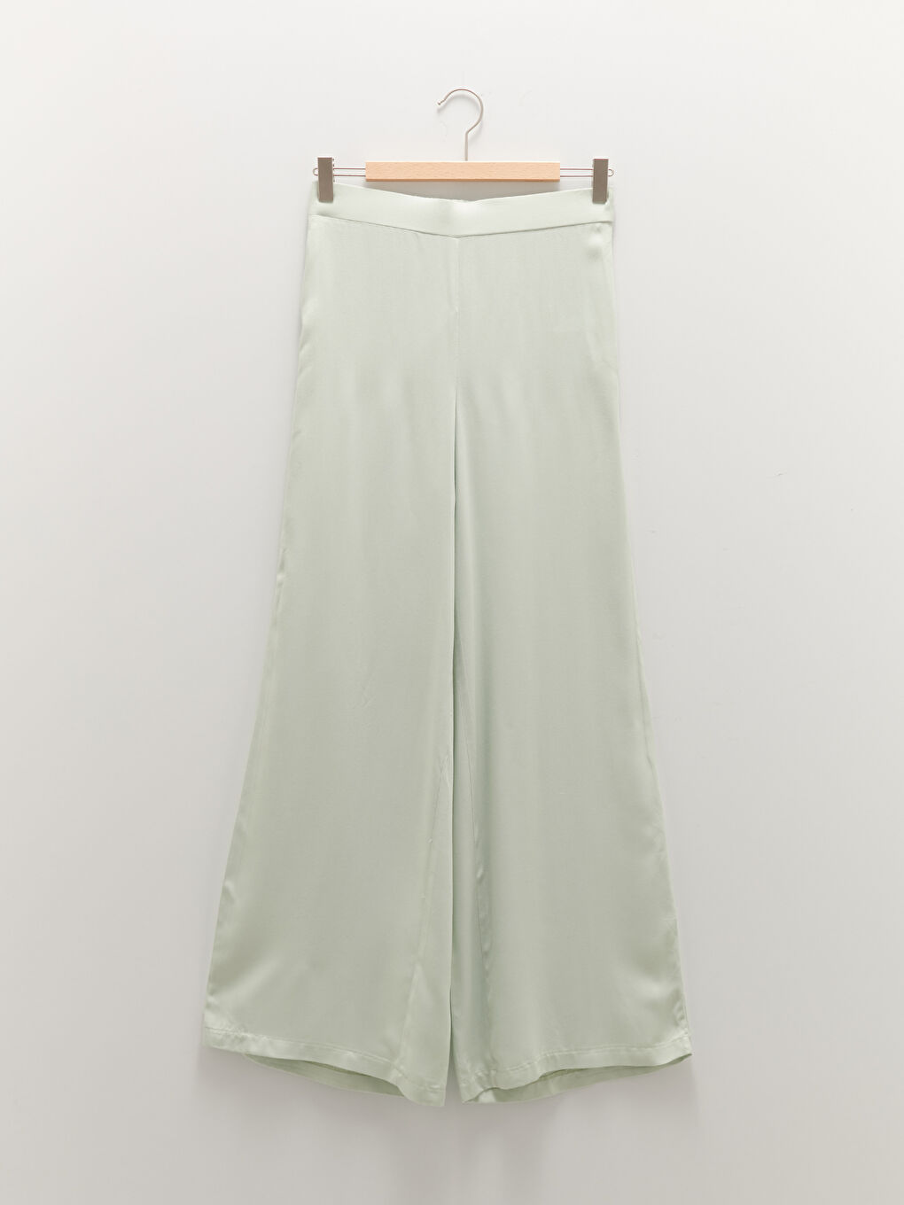 Παντελόνι Γυναικείο Βισκόζη Με Λάστιχο Στη Μέση Και Φαρδιά Ίσια Γραμμή-4