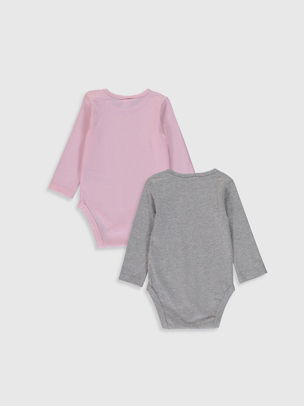 Beyaz Bisiklet Yaka Kısa Kol Baskılı Kız Bebek Çıtçıtlı Body 2'li-1