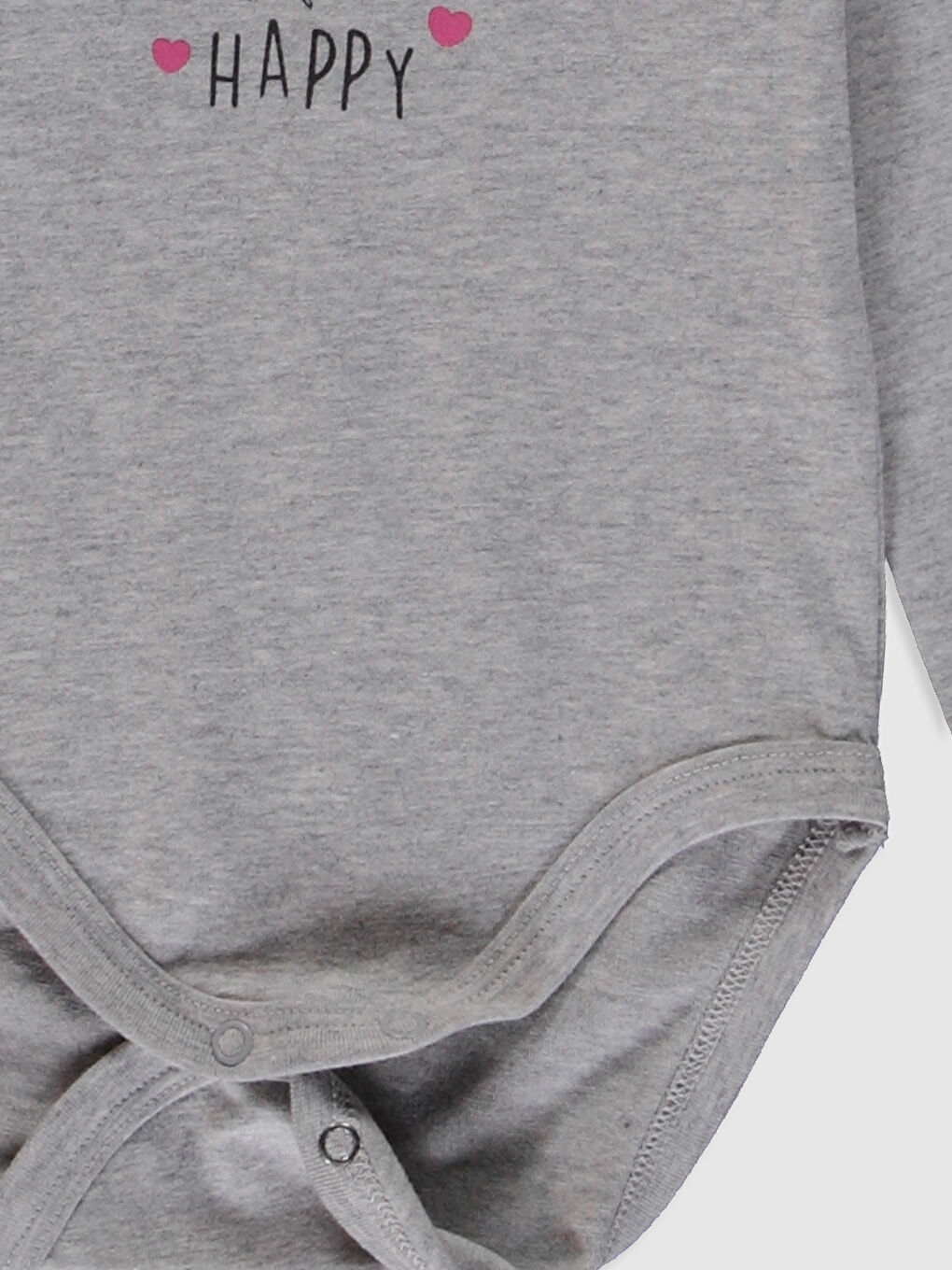 Beyaz Bisiklet Yaka Kısa Kol Baskılı Kız Bebek Çıtçıtlı Body 2'li-4