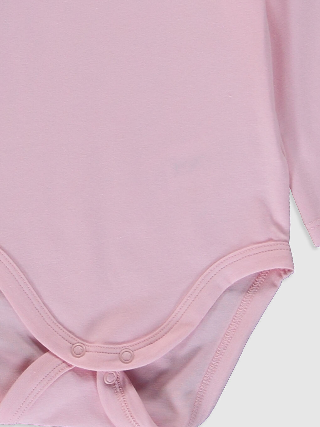 Beyaz Bisiklet Yaka Kısa Kol Baskılı Kız Bebek Çıtçıtlı Body 2'li-5