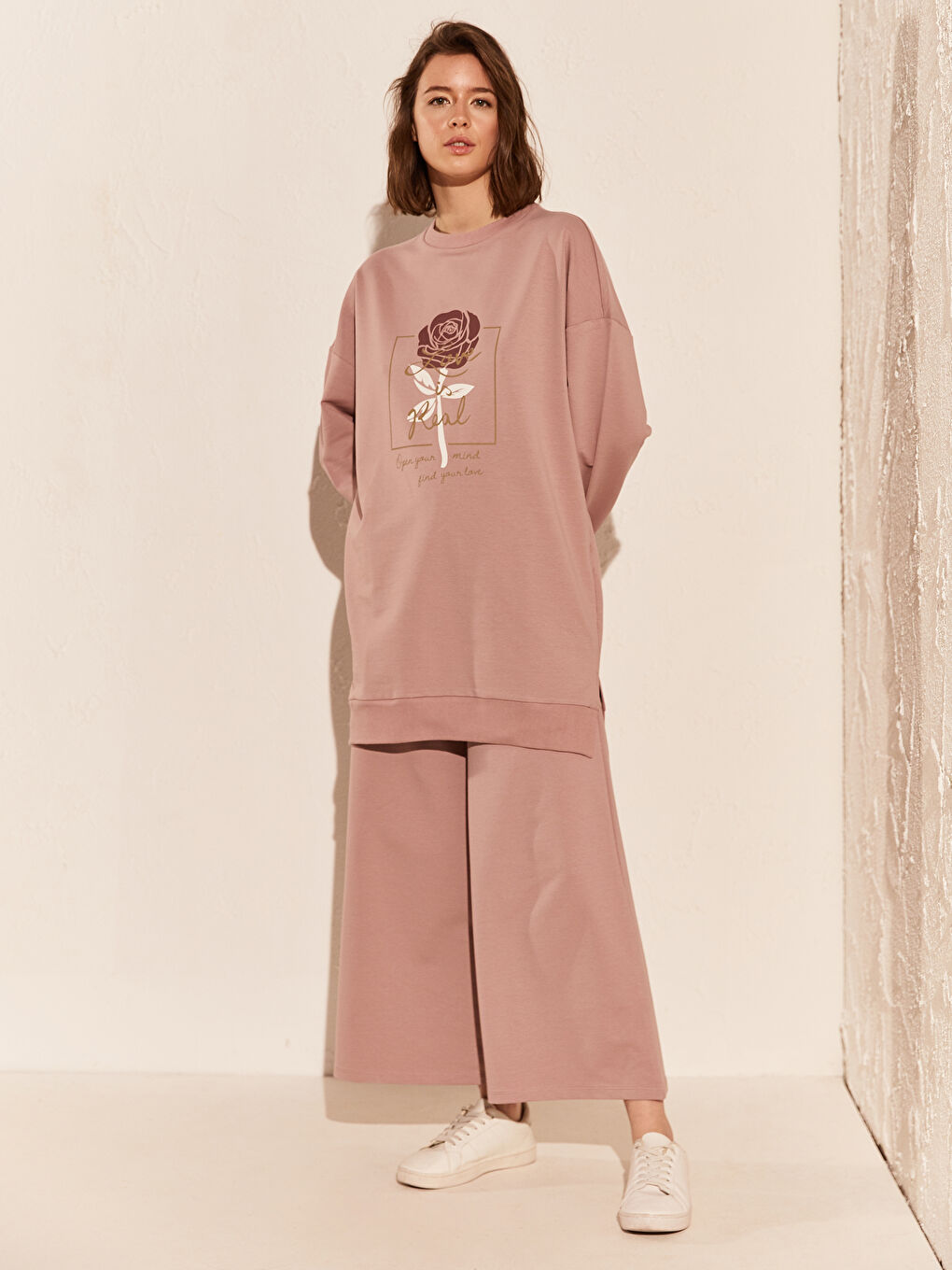 Pembe Açık Gülkurusu Pantolon-1