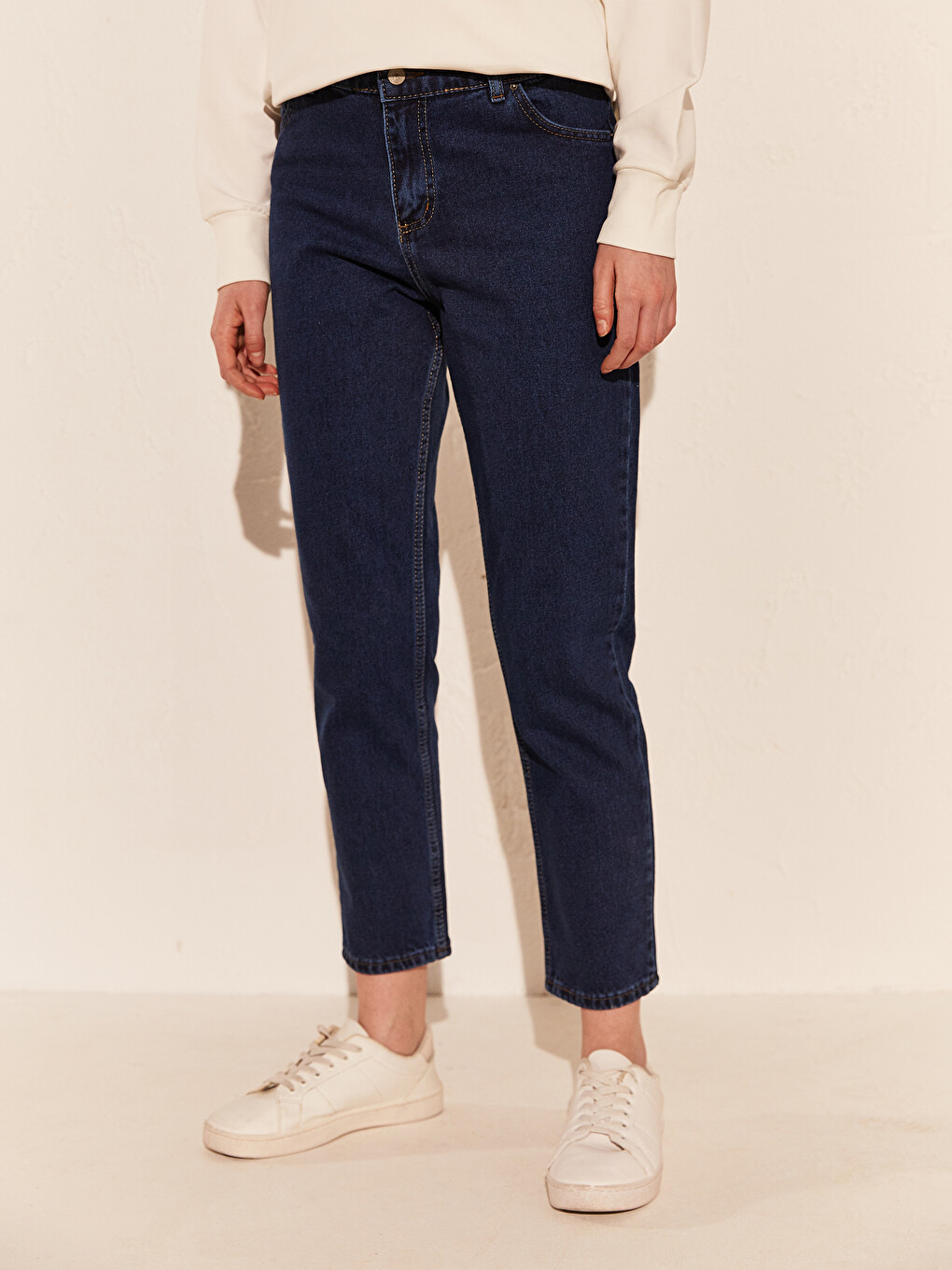 İndigo Bilek Boy Jean Pantolon-2