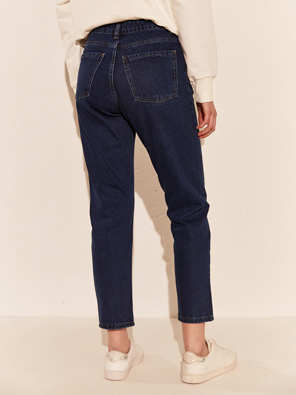 İndigo Bilek Boy Jean Pantolon-3