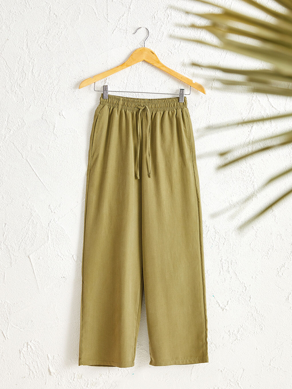 Elastic Waist Palazzo Pants-1