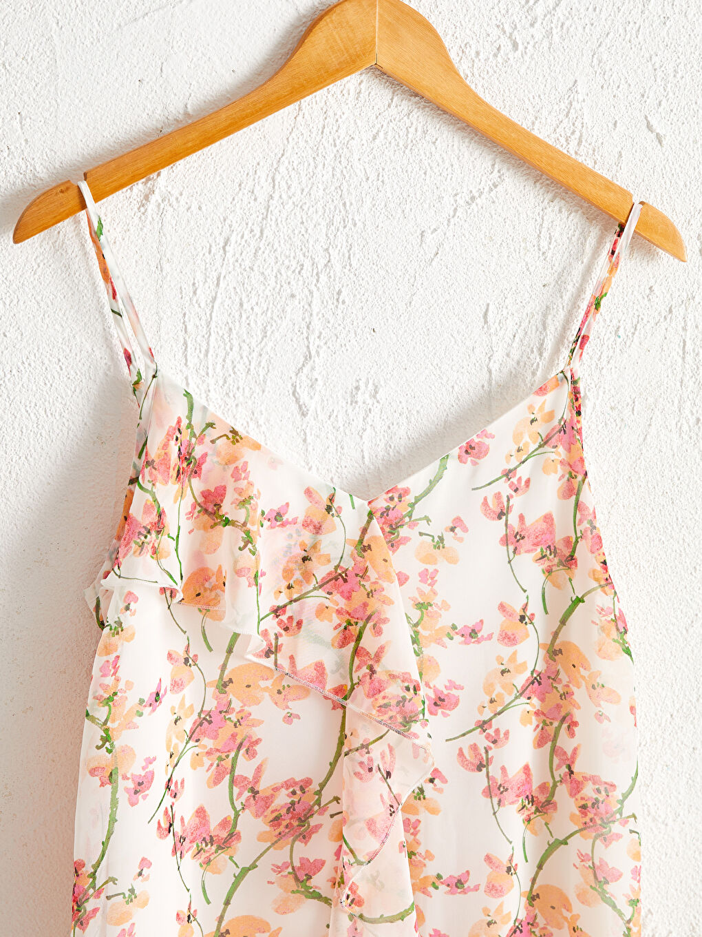 Standard Fit Strapless Chiffon Women's Floral Patterned Dress-2