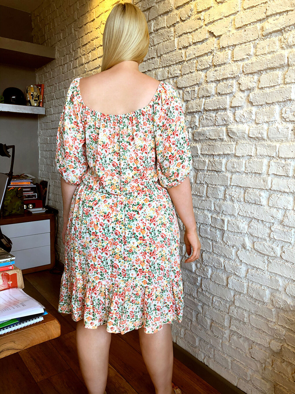 Floral Viscose Dress-6