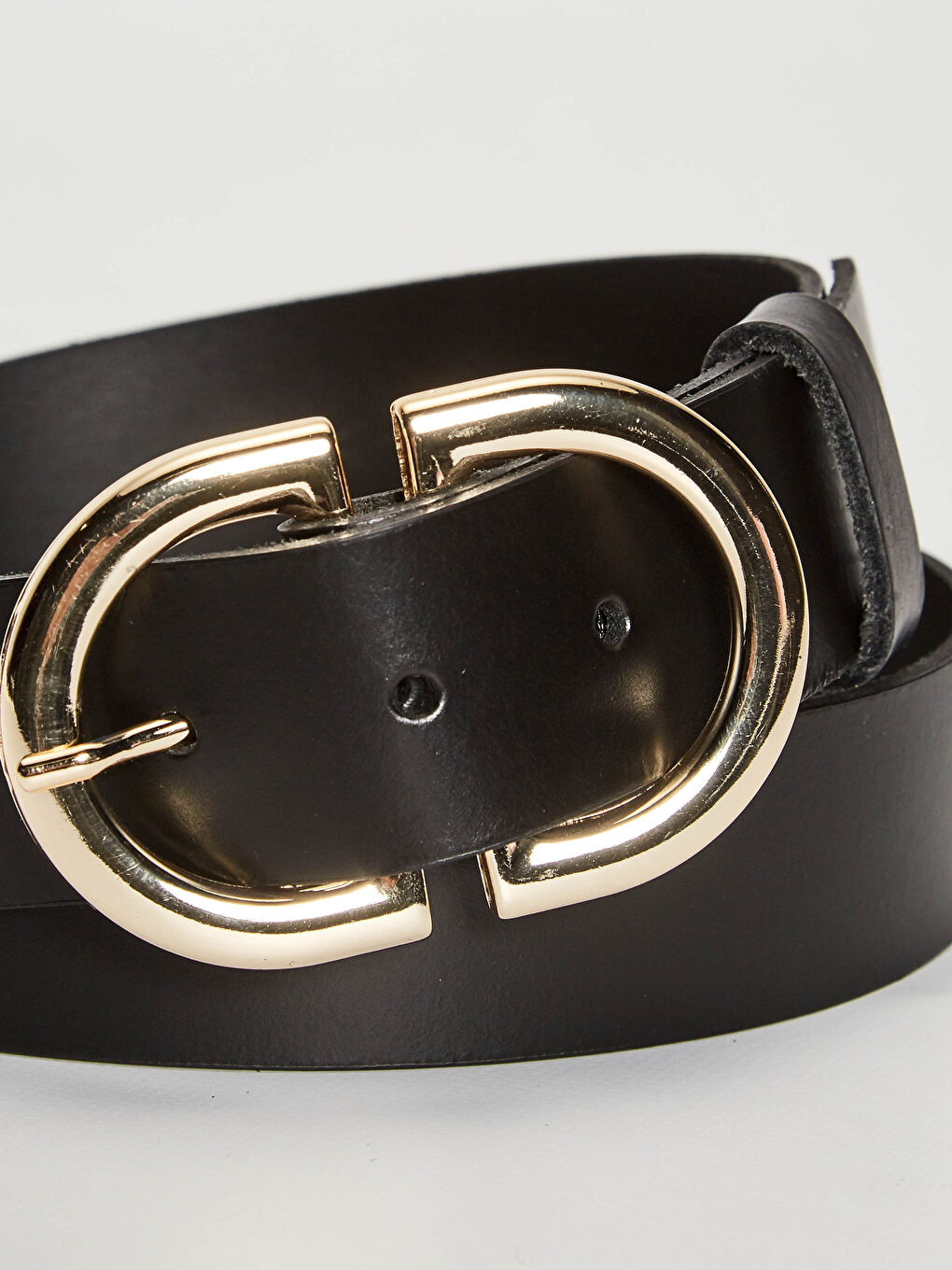 Siyah Hakiki Deri Kadın Kemer-1