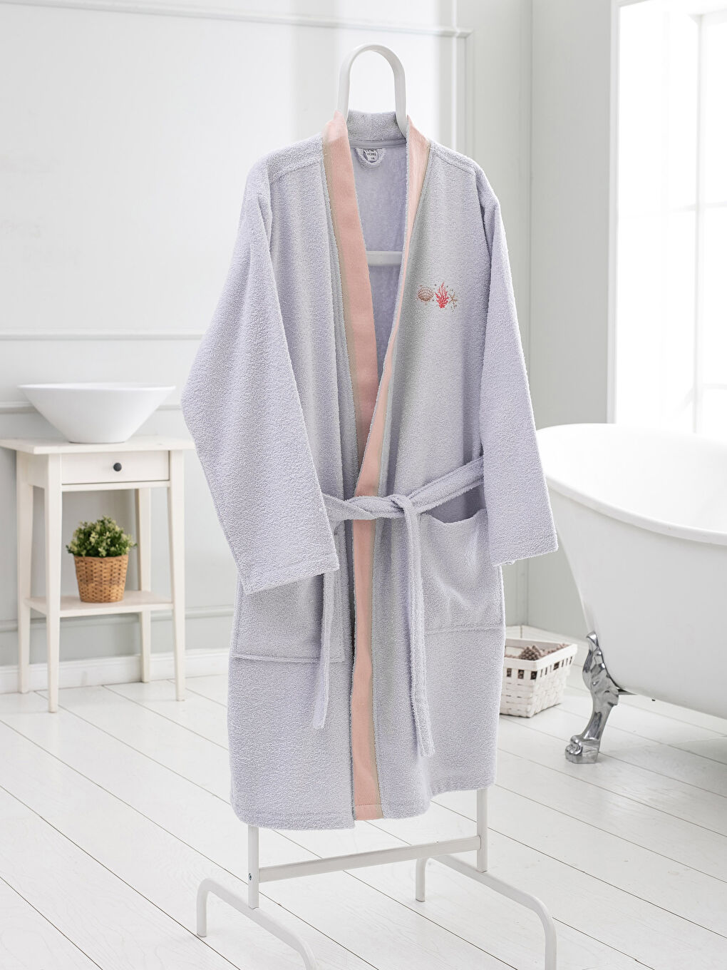 Женщины Голубой Банный халат для женщин