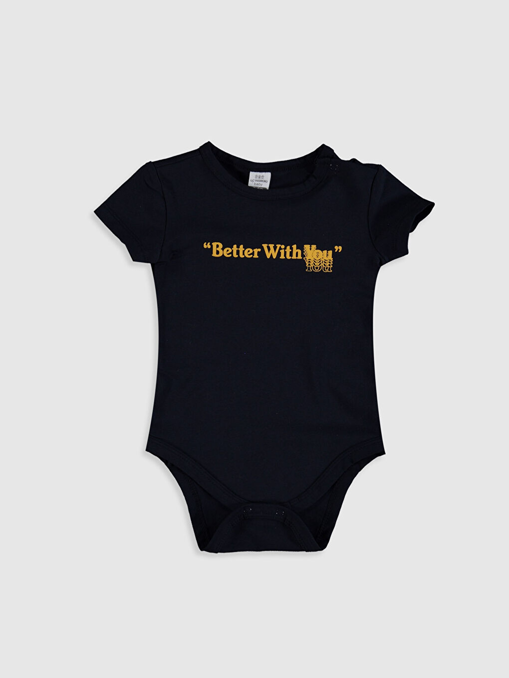 Lacivert Erkek Bebek Çıtçıtlı Body